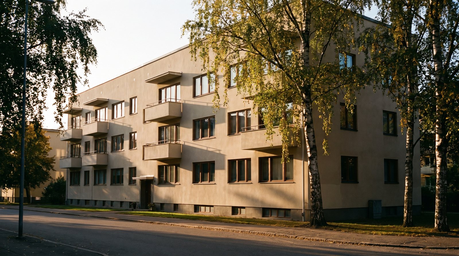 Mehrfamilienhaus aus den frühen 1970er Jahren
